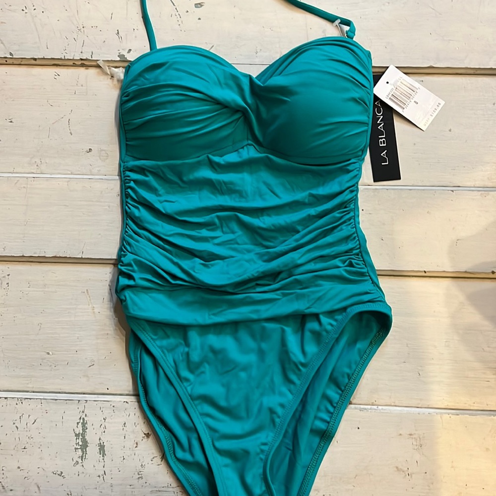NWT Teal La Blanca One Piece Swimsuit